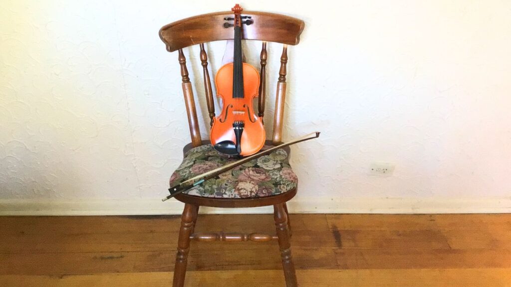 Violin on chair, Public Speaking for Musicians By Laurie Smale