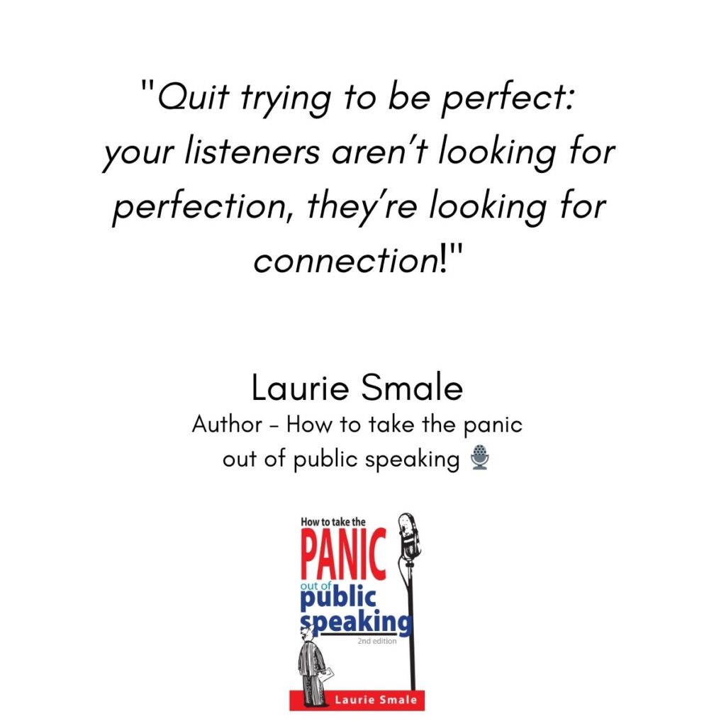 Quit trying to be perfect quote by Laurie Smale