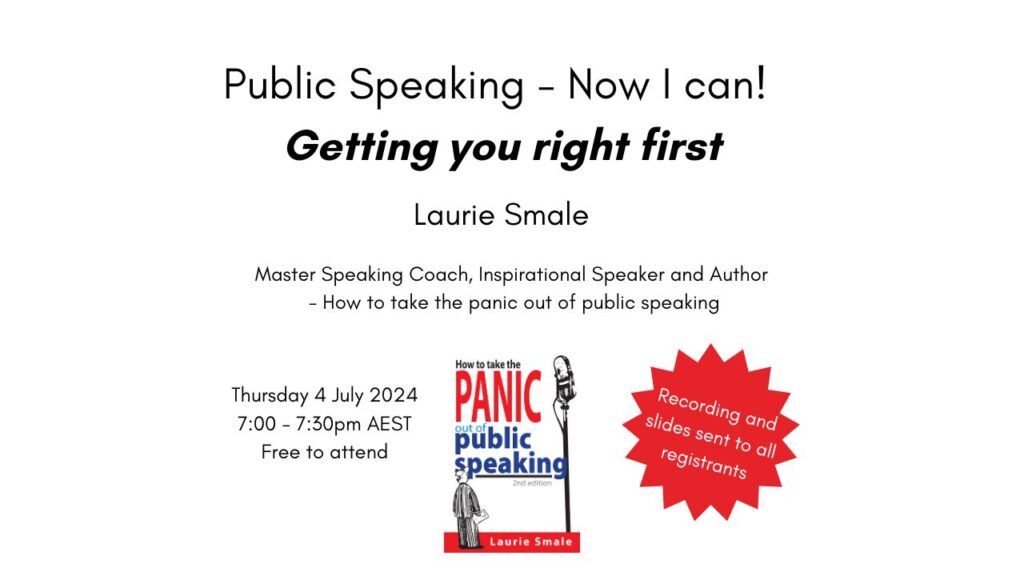 Public Speaking Now I Can Getting You Right First By Laurie Smale