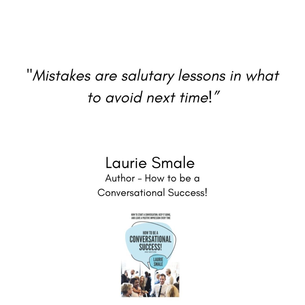 Mistakes Are Salutary Lessons Laurie Smale Quote