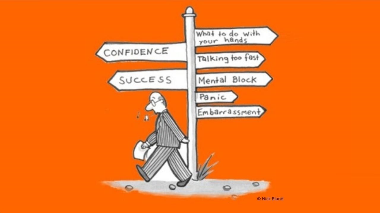 Laurie Smale Cartoon about Public Speaking with Confidence